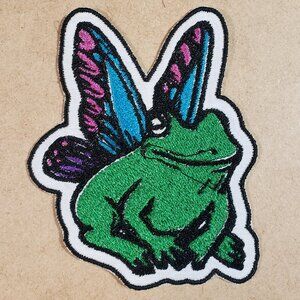 Butterfrog (Butterfly Frog) Iron On Patch (2/$12 or 5/$22)